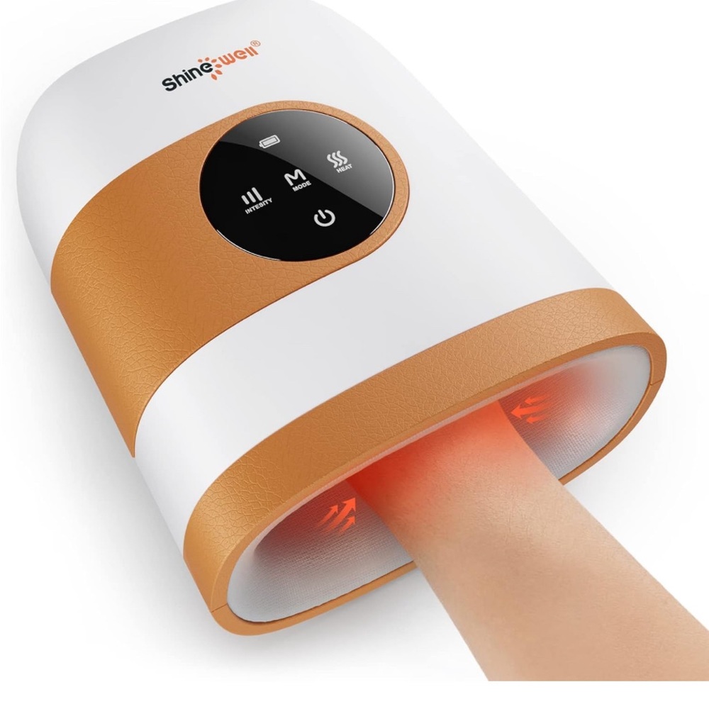 SHINE WELL Hand Massager, with Heat and Compression